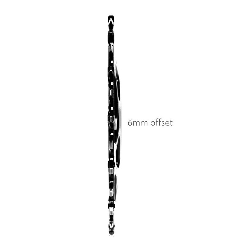 AbsoluteBlack - XX1 style OVAL RaceFACE Black GXP 6mm offset_1