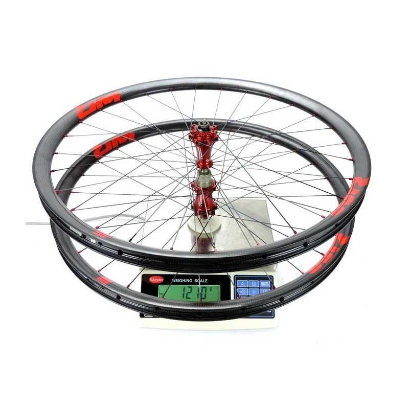 WR Compositi XC28 32mm 29ER / Extralite HyperHubs carbon MTB wheelset from 1.210g