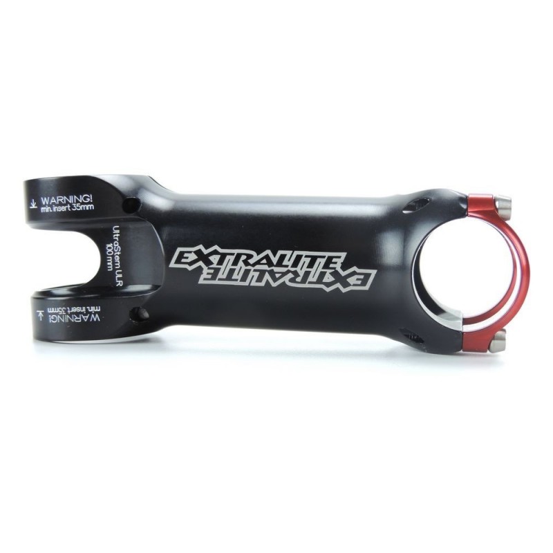 Extralite - Attacco manubrio UltraStem ULR Nero/Rosso da 89g_2
