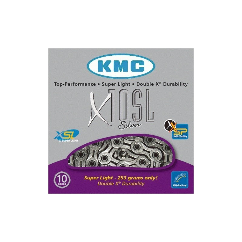 KMC - X10 SL SILVER chain 240g