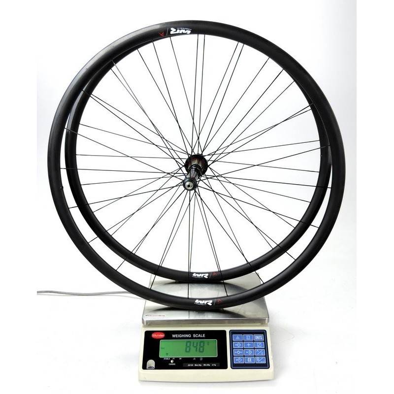 Wr compositi T26 Alpha / Extralite MRC01 carbon road wheelset 850g