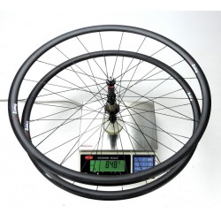 Wr compositi T26 Alpha / Extralite MRC01 carbon road wheelset 850g 2