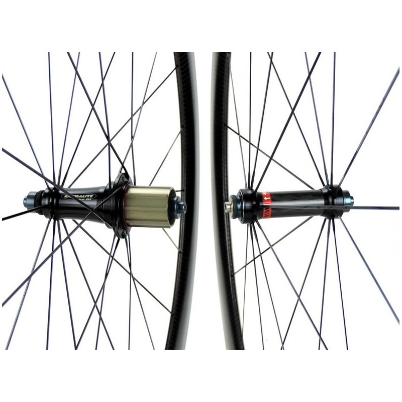 Wr compositi T43 tubular / Extralite MRC01 carbon road wheelset 1.115g