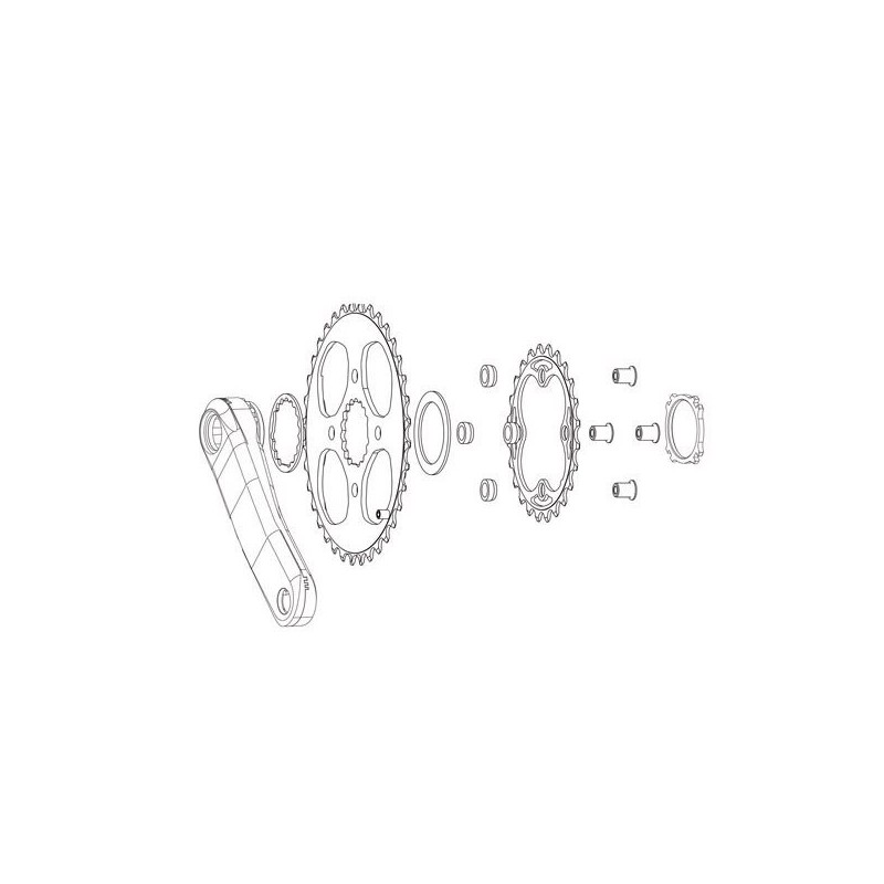 Carbon Ti - Chainring X-Ring Ti Integral 38T...