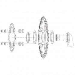 Carbon Ti - Chainring X-Ring Ti Integral 36T X-S-Works... 2