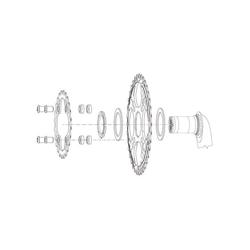 Carbon Ti - Chainring X-Ring Ti Integral 38T...