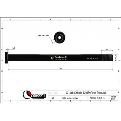 Carbon Ti - X-Lock X-Maxle 12x148-150 [182mm] rear axle 34g 2