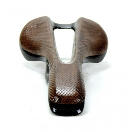 WR COMPOSITI - Python Luxury saddle full carbon wrapped in genuine python leather from 138g