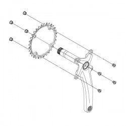 Carbon Ti - Chainring X-MonoSync Ti 36 x 104 11s/12s 51.0g 2