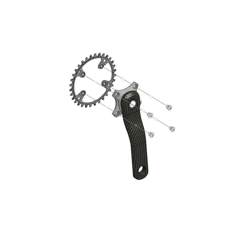 Carbon Ti - Chainring X-MonoSync Ti 30 x 76...
