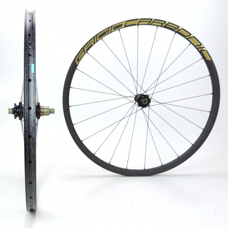 Coppia ruote MTB carbonio GrigioCarbonio - HardWheel RS-L T1000 29ER / Extralite HyperHubs da 989g