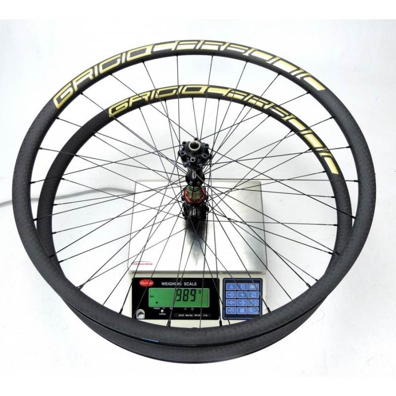 Coppia ruote MTB carbonio GrigioCarbonio - HardWheel RS-L T1000 29ER / Extralite HyperHubs da 989g