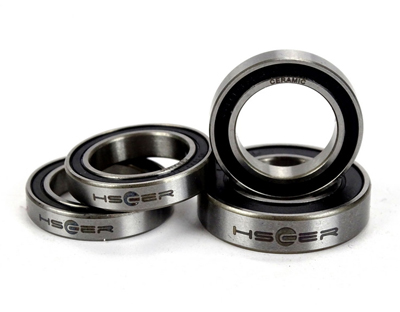 The HSC Ceramic  ABEC 5 bearings have ceramic balls and steel races.